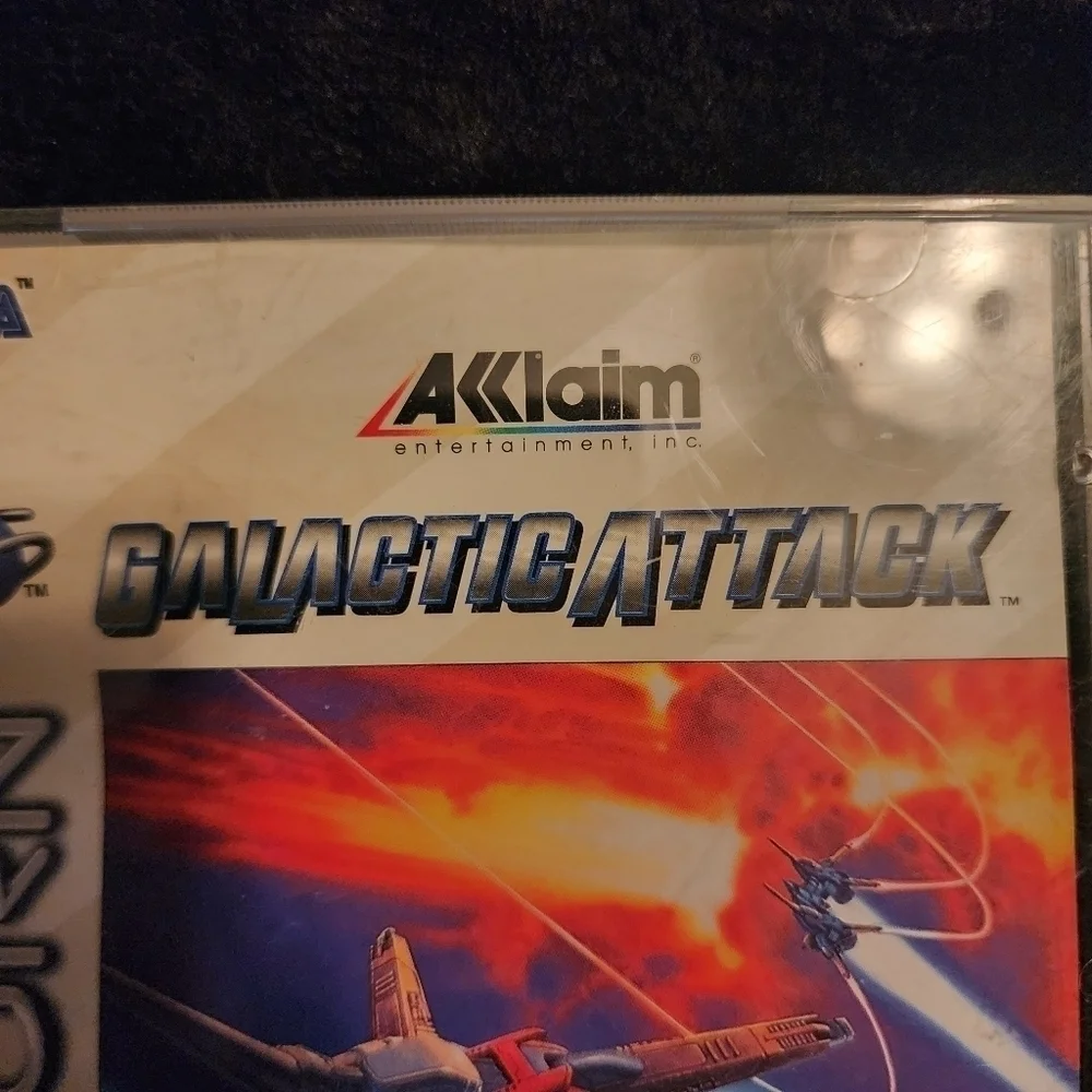 Vintage 1995 Sega Saturn Galactic Attack Video Game Complete w/ Book Space EUC